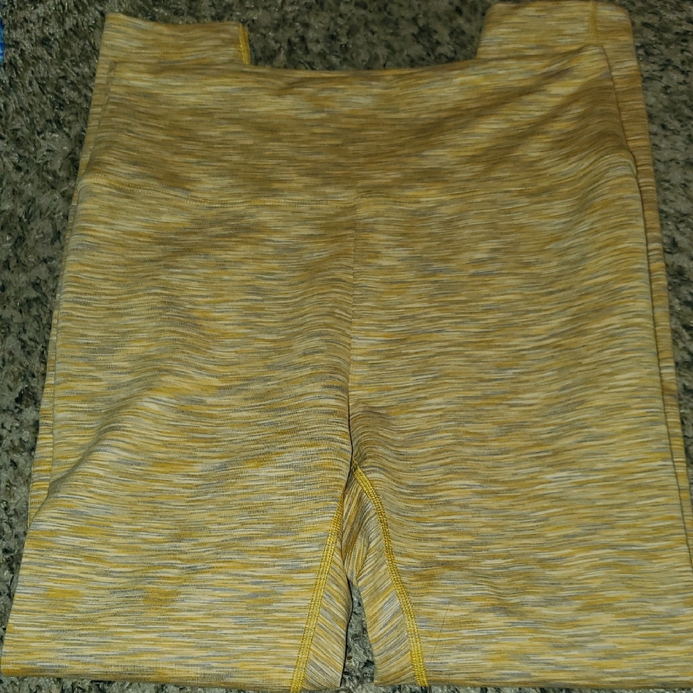 Outdoor Voices Yellow and Gray Leggings